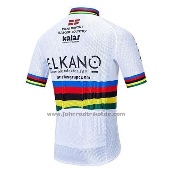 2020 Fahrradbekleidung UCI Weltmeister Euskadi Murias Wei Trikot Kurzarm und Tragerhose
